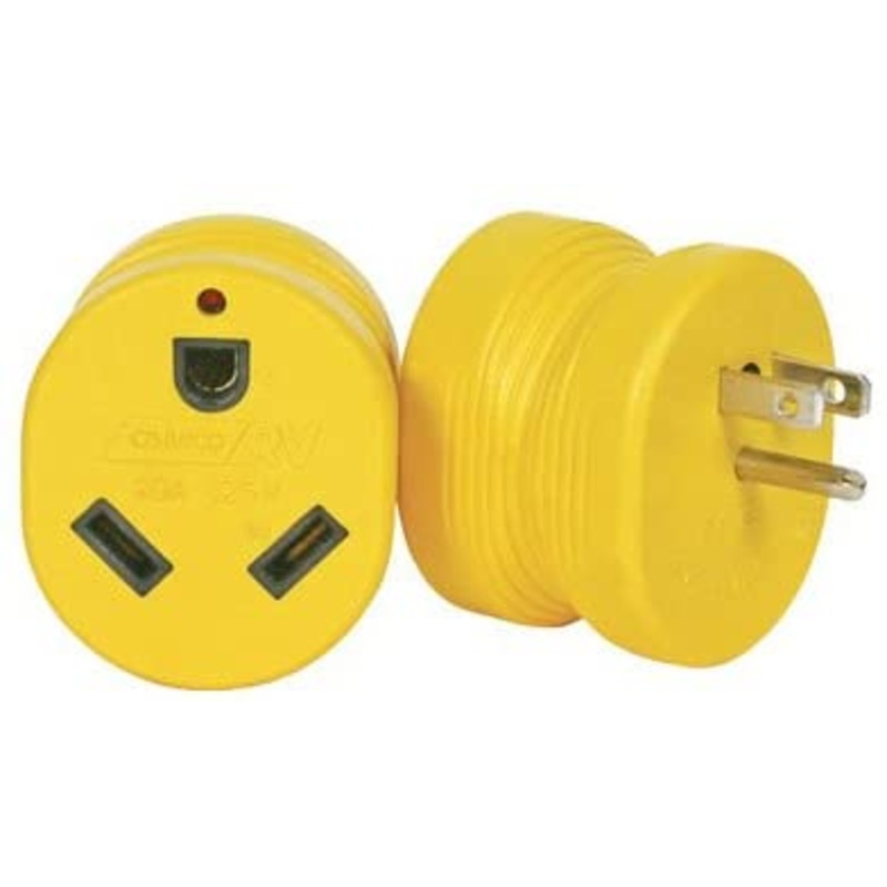 Camco Electric Adapter, 15A Male to 30A Female