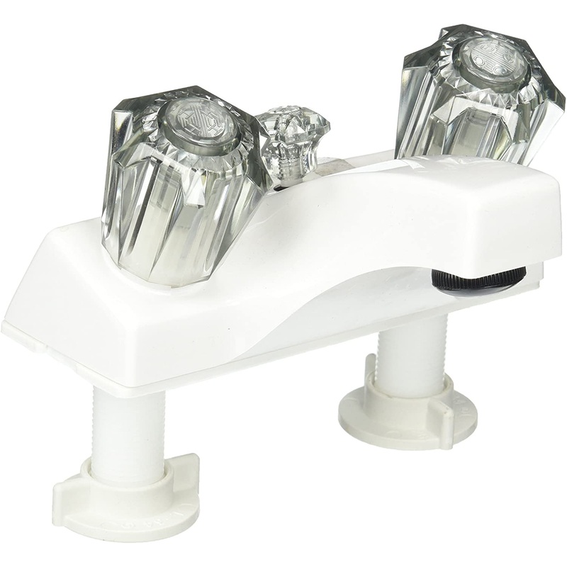 LaSalle Bristol Utopia Lavatory Shower Faucet, White w/Smoked Handles