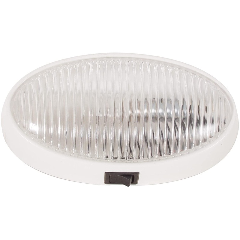 Optronics Oval Porch Utility Lights with Switch, White