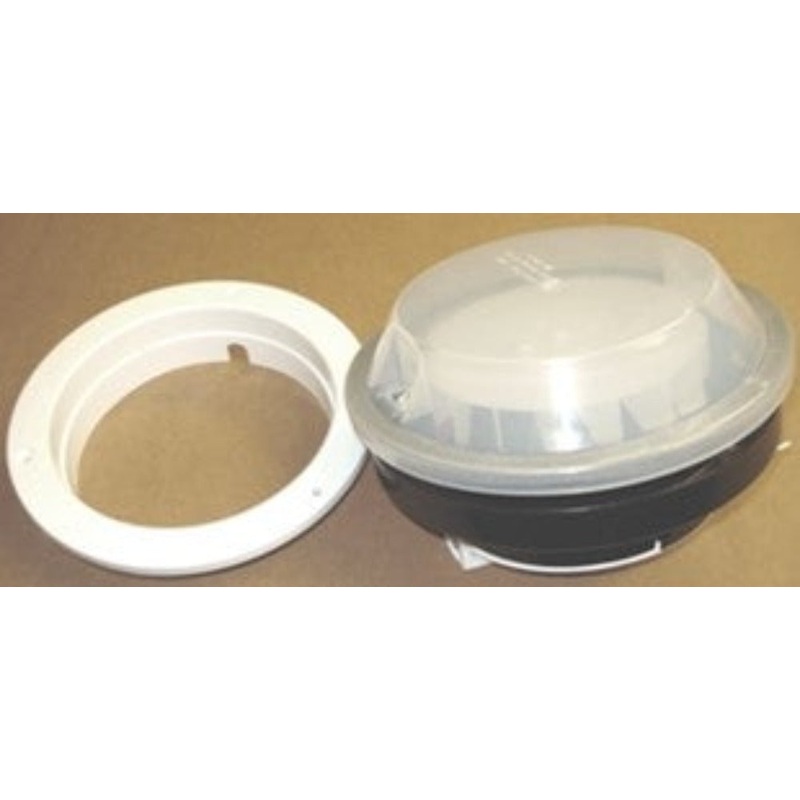 Airstream 12V Ventilator Bath Exhaust Fan, White Garnish with Clear Cover – 690266-04