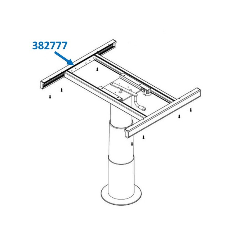 Airstream Manual Table Pedestal, Black – 382777