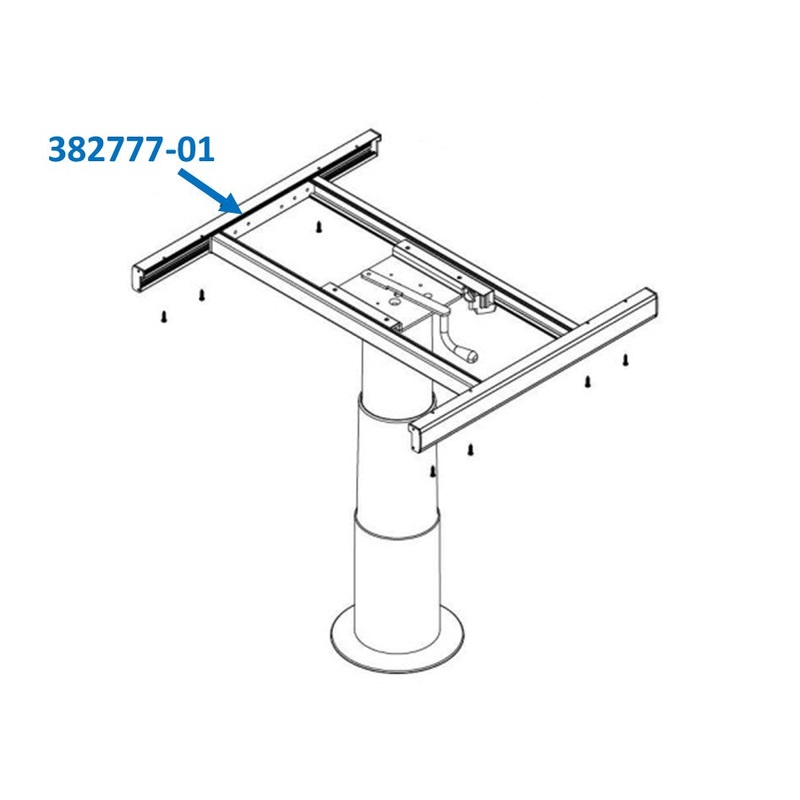 Airstream Manual Table Pedestal, Gray – 382777-01