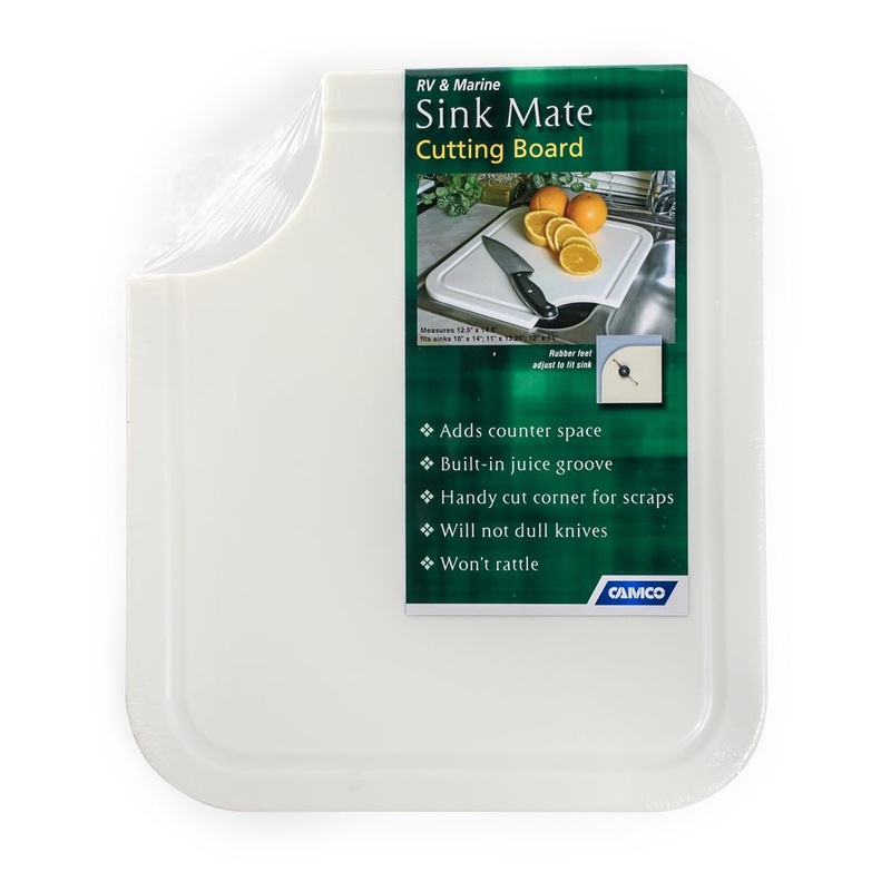 Camco Sink Mate Cutting Board, White
