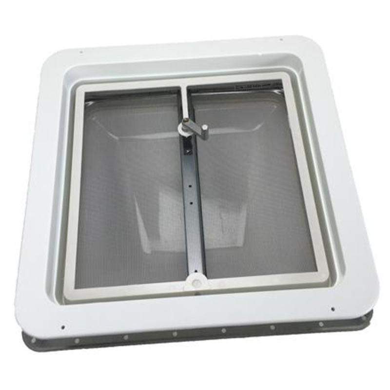 Heng’s 14 x 14 Manual Roof Vent with Screen, Pure White