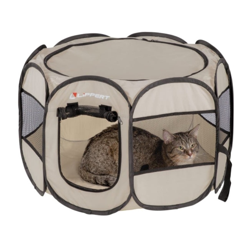 LIPPERT PORTABLE PET PLAYPEN – SMALL/MEDIUM