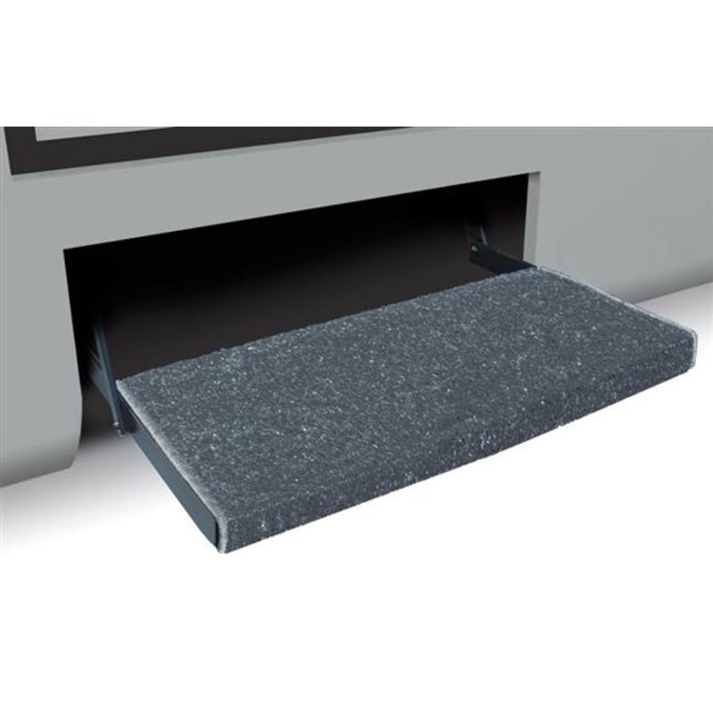 Prest-O-Fit Jumbo Wraparound Plus RV Step Rug, 23 Wide, Stone Gray