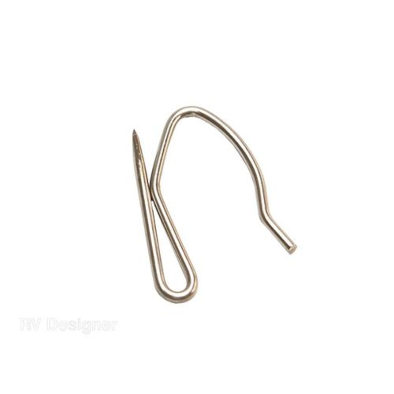 RV Designer Stainless Steel Drape Hook, Pack of 14