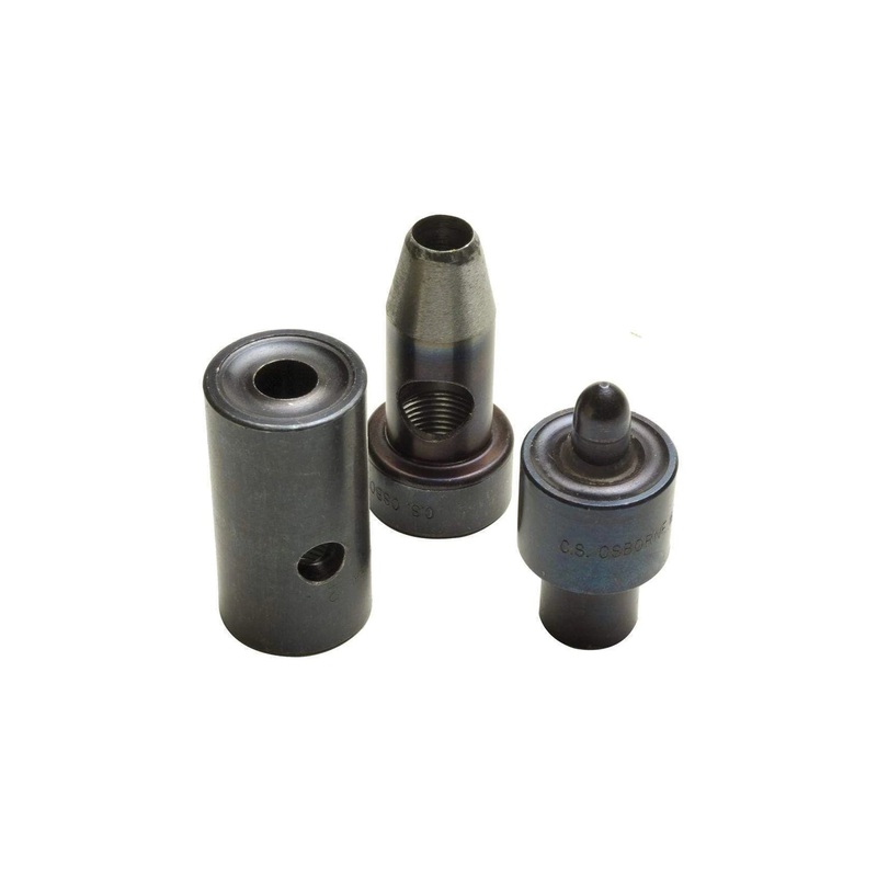 #0, C.S Osborne 3 Piece Grommet Die & Hole Cutter Set, Steel, #T-1611-0