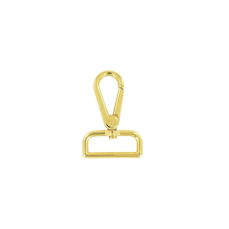 1 1/2 Shiny Gold, Lever Swivel Snap Hook, Zinc Alloy-PK4, #P-2831-GOLD
