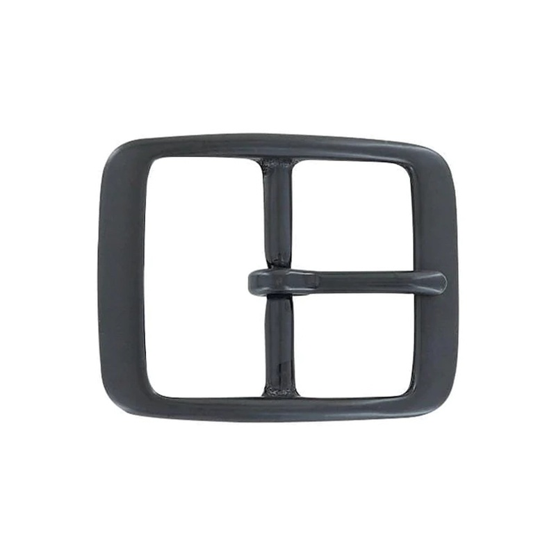 1 3/4 Black, Center Bar Buckle, Solid Brass, #C-2130-BLK