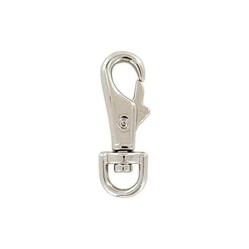 1/4 Shiny Nickel, Lever Swivel Snap Hook, Zinc Alloy-PK5, #P-2579-NIC