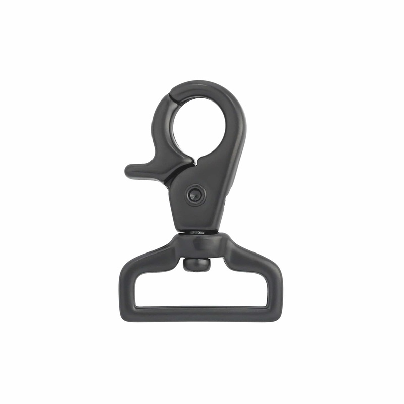 1 Black, Trigger Swivel Snap Hook, Zinc Alloy-PK4, #P-2946-BLK