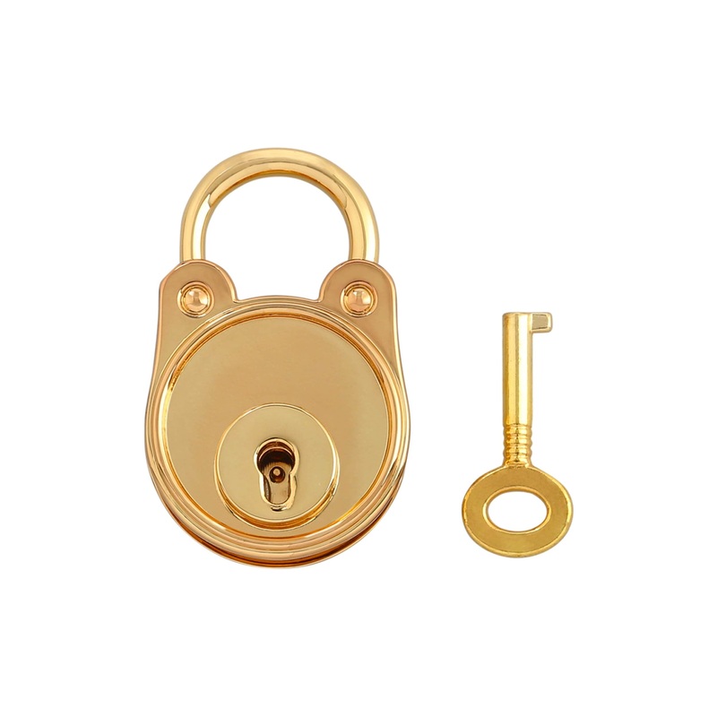 1 Gold, Padlock, Zinc Alloy, #L-3388-GOLD