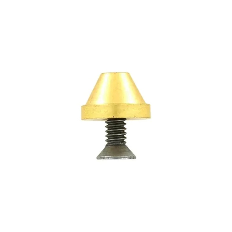 12mm Brass, Cone Handbag Bottom w/screw, Solid Brass-PK10, #P-2243