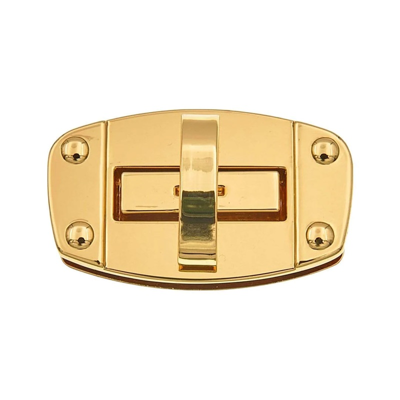 2 Shiny Gold, Turn Lock, Zinc Alloy, #P-3007-GOLD