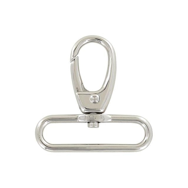 2 Shiny Nickel, Lever Swivel Snap Hook, Zinc Alloy, #P-3139-NIC