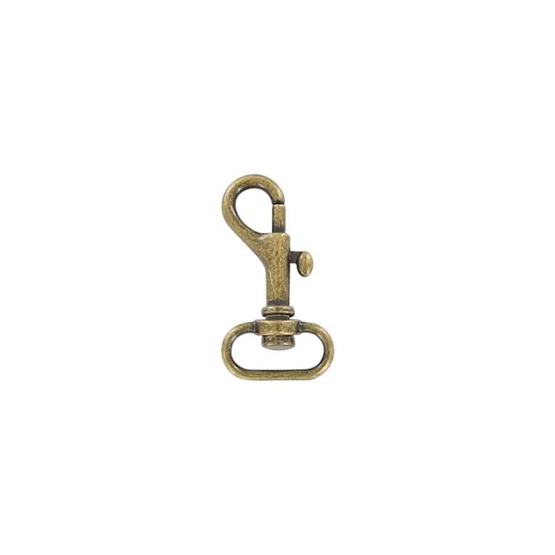 3/4 Antique Brass, Bolt Swivel Snap Hook, Zinc Alloy-PK4, #P-2103-ANTB