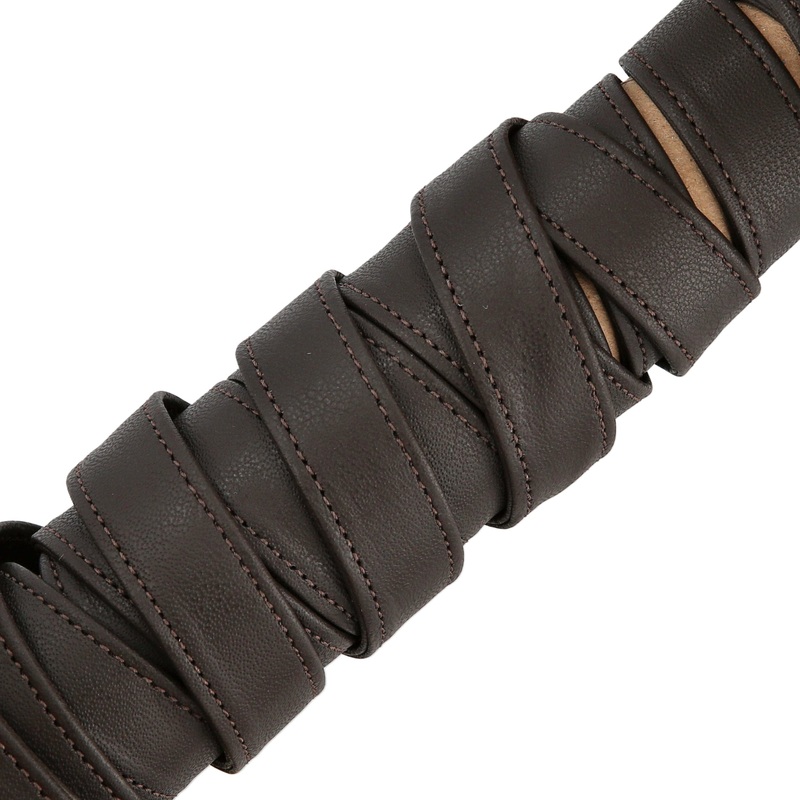 3/4 Dark Brown, Flat Leather Strapping, Leather, #CALF-3-4-DKBRO