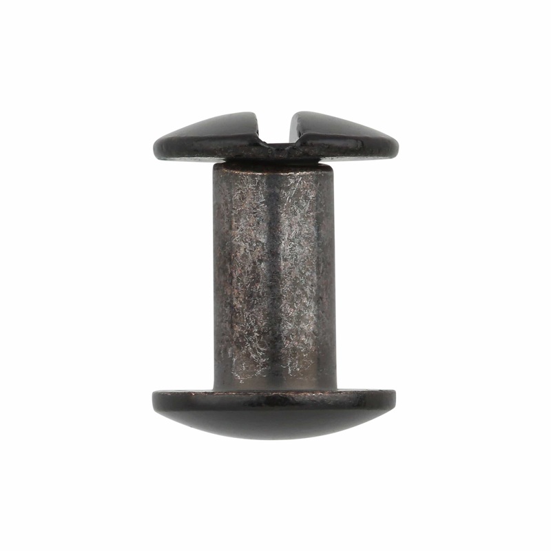 3/8 Glossy Black, Chicago Screw, Solid Brass PK10, #L-156-3-8BLK