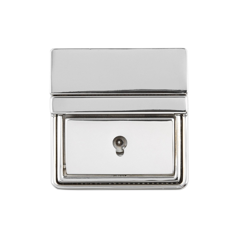 45mm Shiny Nickel, Tuck Catch with Lock, Zinc Alloy, #L-362-NP