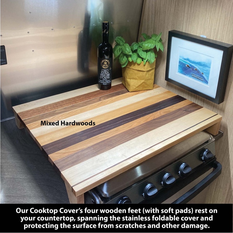 Airstream Cooktop Cover, Flying Cloud, International, Stove Top, Stainless Lid, Range Top