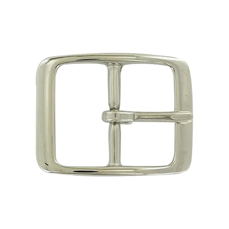 1 1/2 Nickel, Center Bar Buckle, Solid Brass, #C-1345-SBN