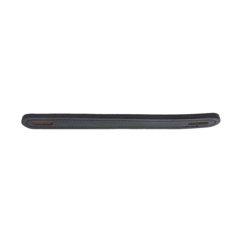1 1/4 Black, Slotted Round End Trunk Handle, Leather, #L-001-BLK