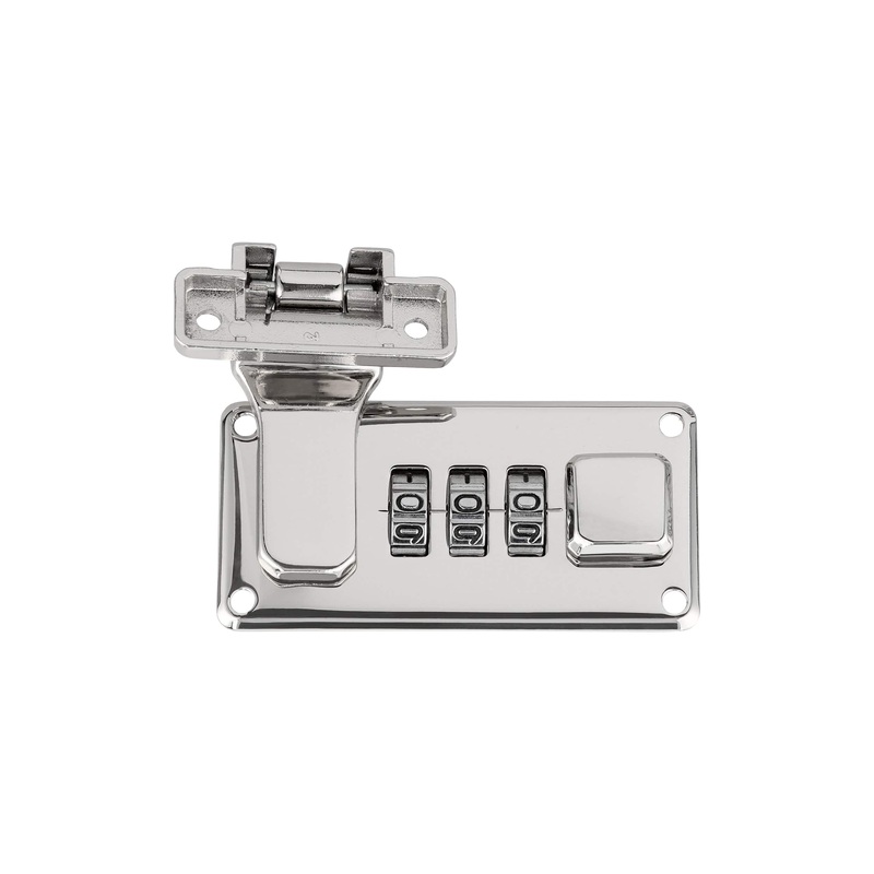 1 1/4 Shiny Nickel, Combination Lock, Steel, #L-1416-NIC