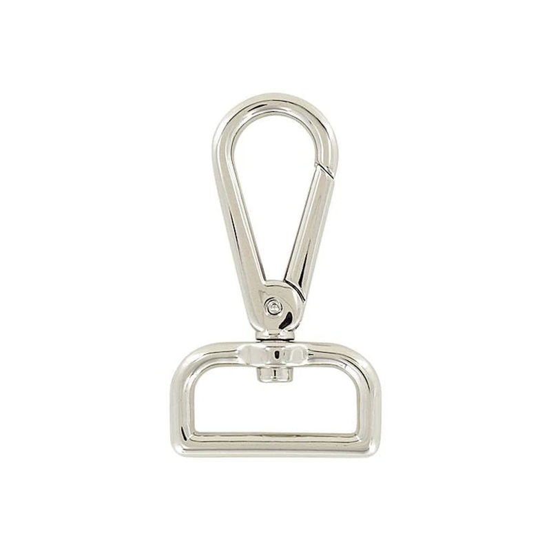 1 1/4 Shiny Nickel, Lever Swivel Snap Hook, Zinc Alloy, #P-2947-NIC