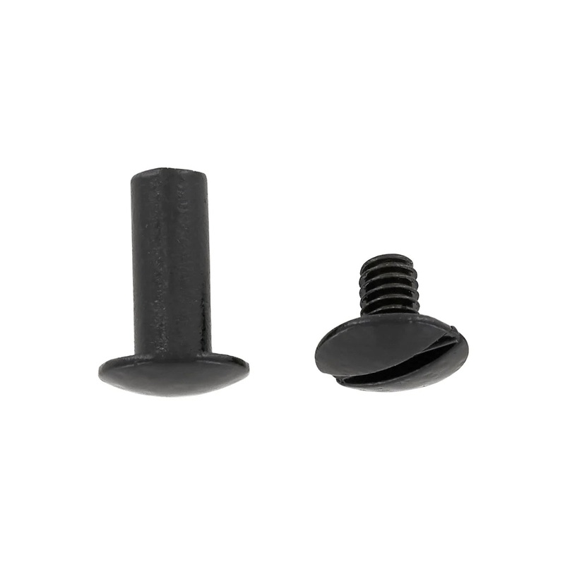 1/2 Glossy Black, Chicago Screw, Solid Brass PK10, #L-156-1-2BLK