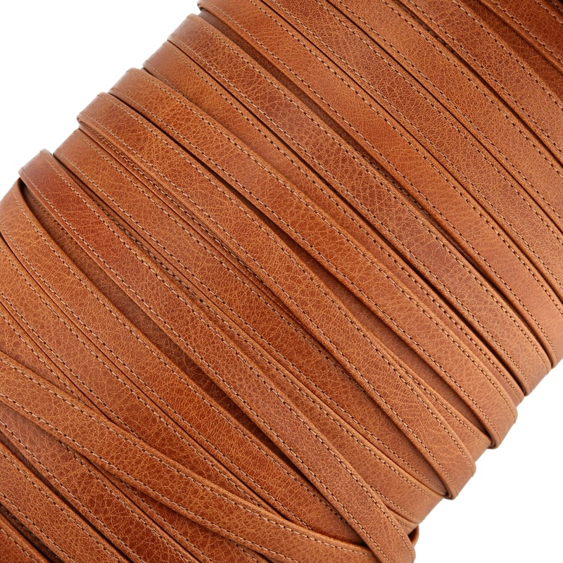 1/2 Medium Brown, Leather Strapping, Leather, #CALF-1-2-MEDBRO