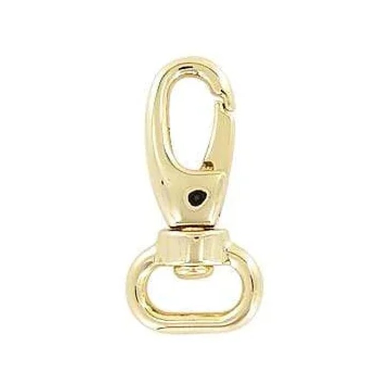 1/2 Shiny Gold, Lever Swivel Snap Hook, Zinc Alloy- 5pk, #P-2297-GOLD