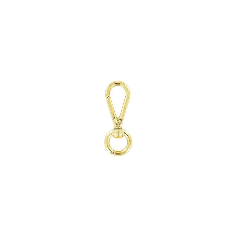 1/2 Shiny Gold, Swivel Snap Hook, Zinc Alloy – 5pk, #P-2582-GOLD