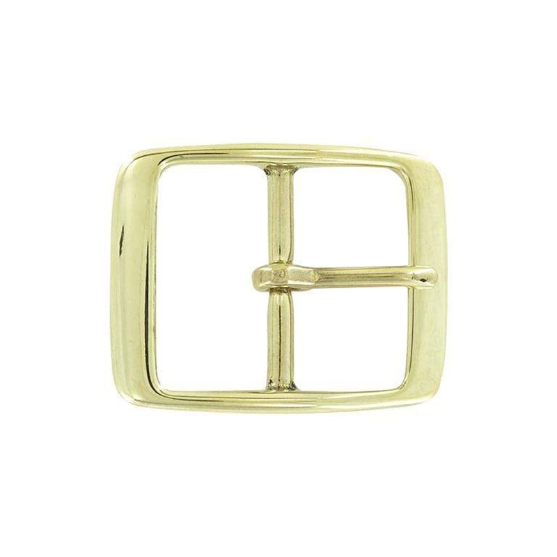 1 3/4 Brass, Center Bar Buckle, Solid Brass, #C-2130-SB