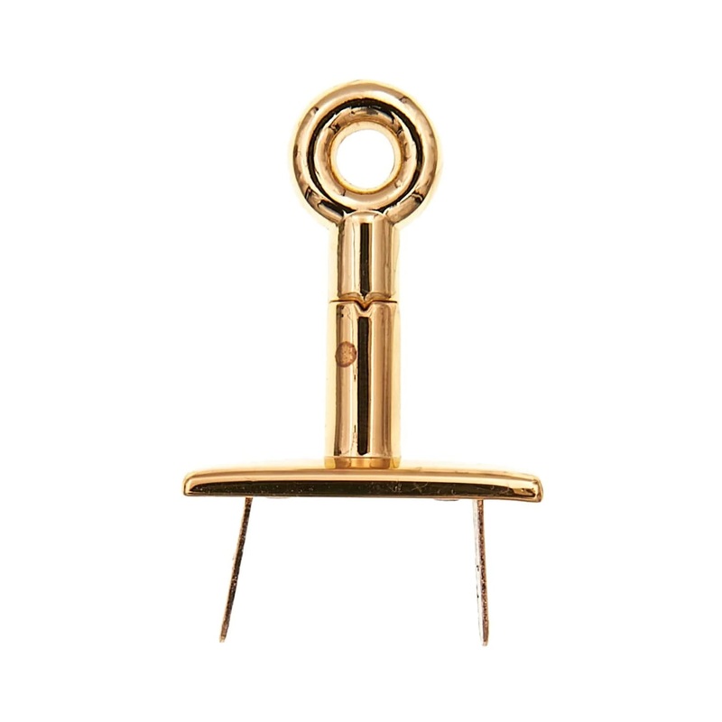 1 3/4 Shiny Gold, Triple Plate Turn Lock, Zinc Alloy, #P-2390-GOLD