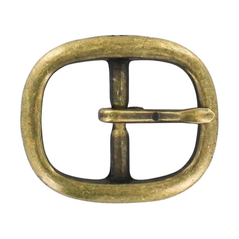 1 Antique Brass, Center Bar Buckle, Solid Brass, #C-1336-ANTB