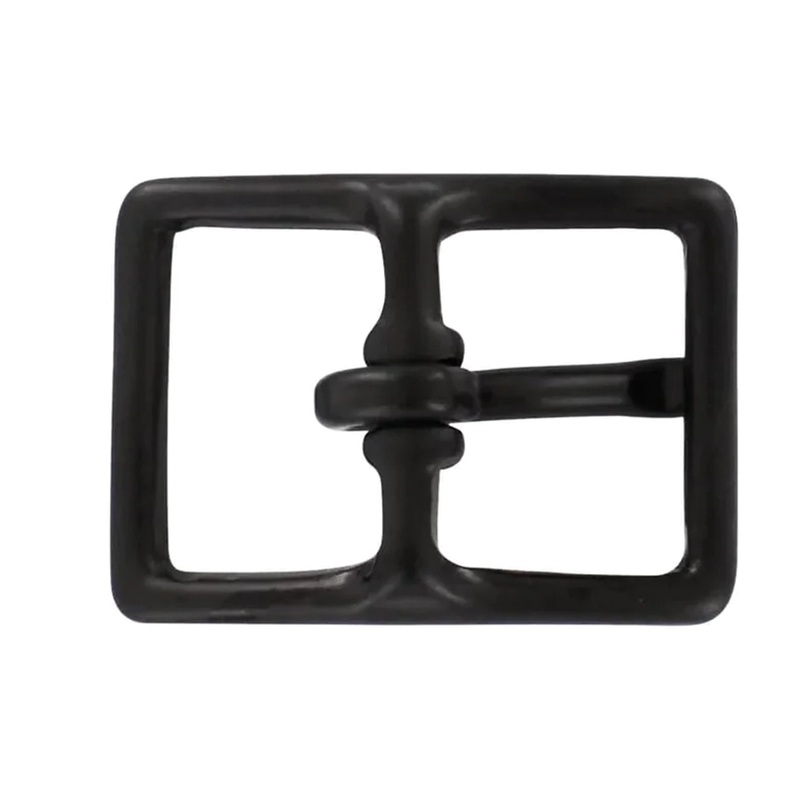 1 Black, Center Bar Buckle, Solid Brass, #C-1465-BLK