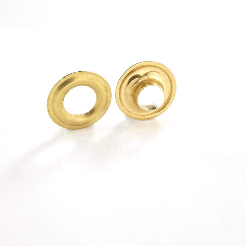 #1 Brass, Grommet with Washer, Solid Brass – 12 pk, #GROM-1-SB