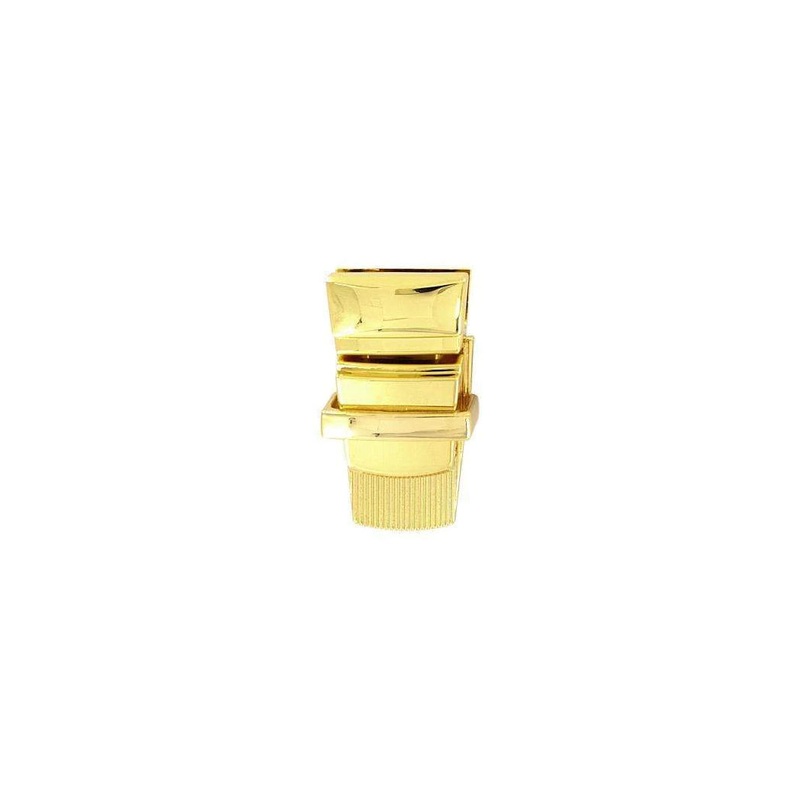 1 Shiny Gold, Tuck Catch, Zinc Alloy, #L-3405-GOLD