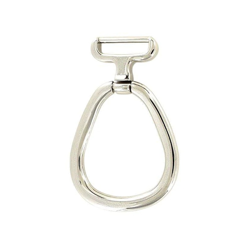 1 Shiny Nickel, Horseshoe Handle Loop, Zinc Alloy, #P-2667