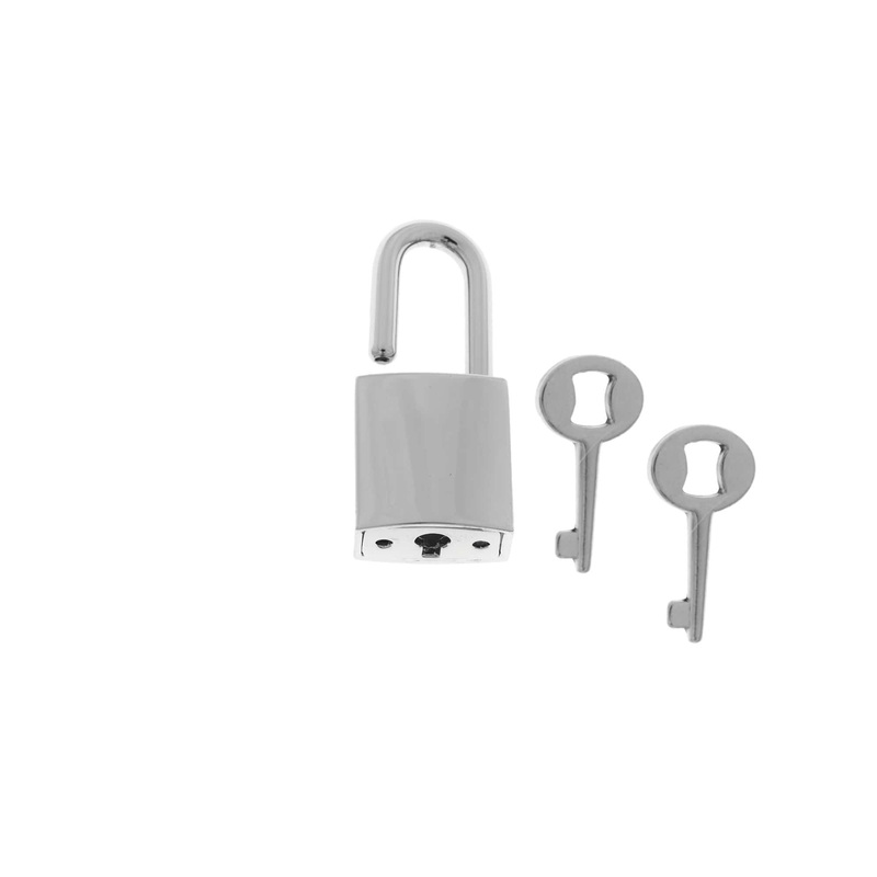 11/16 Shiny Nickel, Padlock, Zinc Alloy, #L-2846-NIC