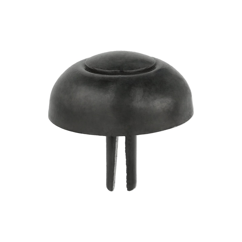17mm Black, Bottom Stud, Steel-PK10, #201-6-16-BLK