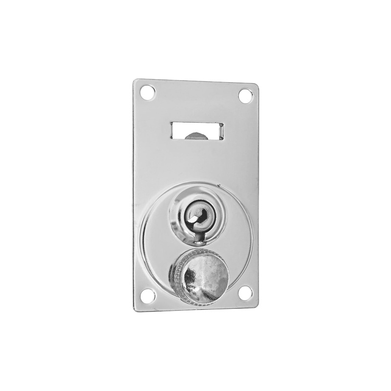 2 1/4 Nickel, Keyed Lock w/ Hasp, Solid Brass, #L-3881