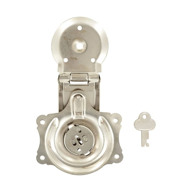 3 1/2 Nickel, Trunk Lock, Steel, #G-1-NP