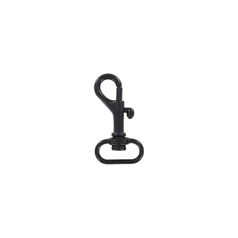 3/4 Matte Black, Bolt Swivel Snap Hook, Zinc Alloy-PK4, #P-2103-BLK