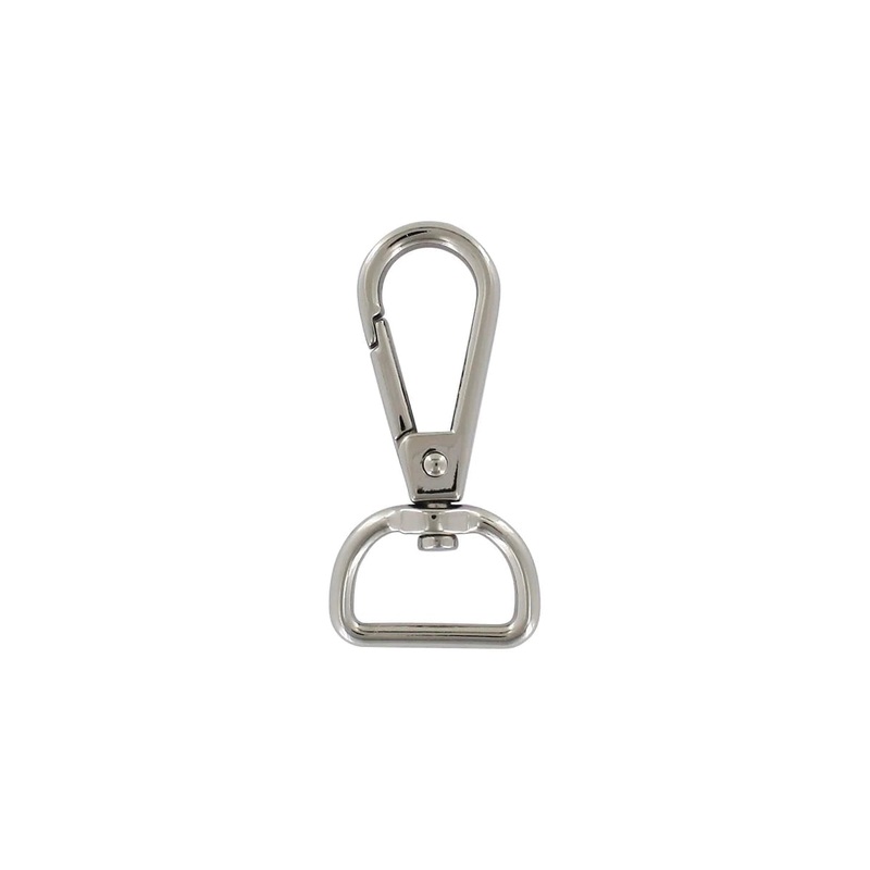 3/4 Shiny Nickel, Tear Drop Lever Swivel Snap, Zinc Alloy-PK5, #P-3180-NIC