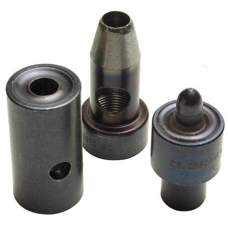 #3, C.S Osborne 3 Piece Grommet Die & Hole Cutter Set, Steel, #T-1611-3
