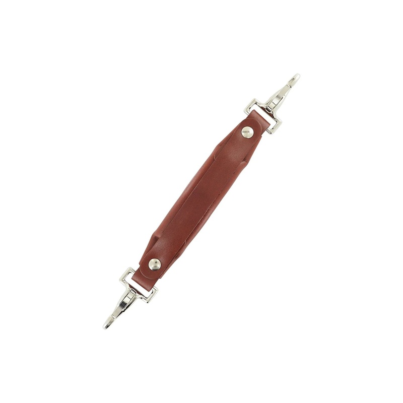 5 1/4 Tan, Emergency Handle with Nickel Hardware, Leather, #67N-RUS