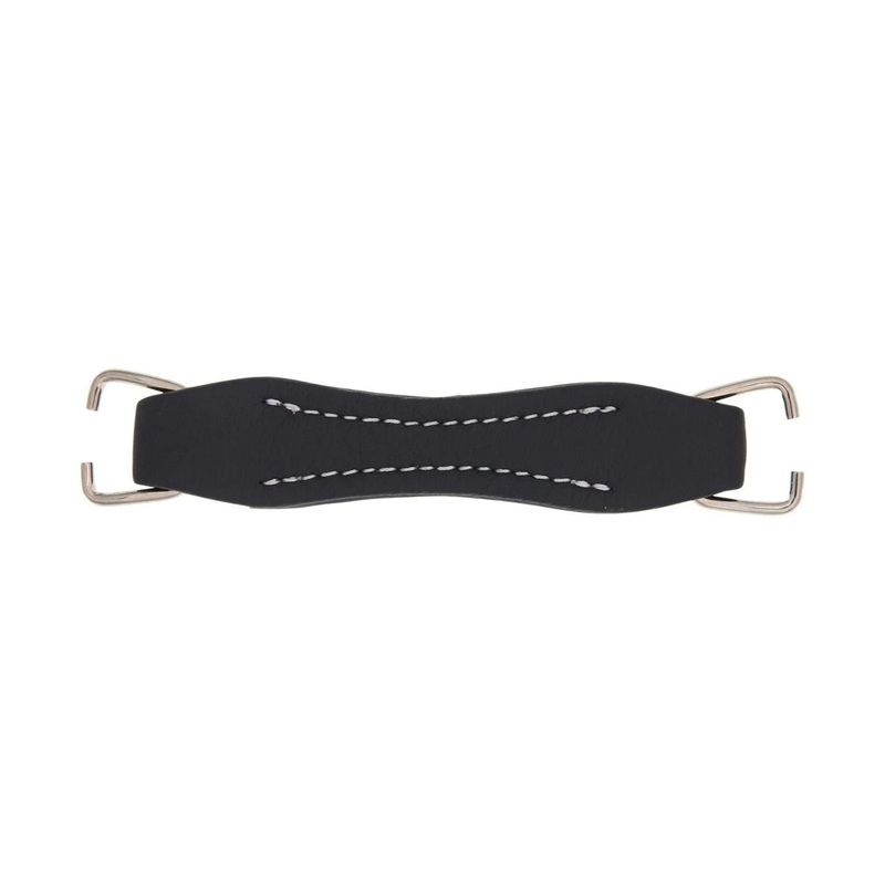 5 3/4 Black, Handle with Nickel Rings, Leather, #L-176SM-BLK