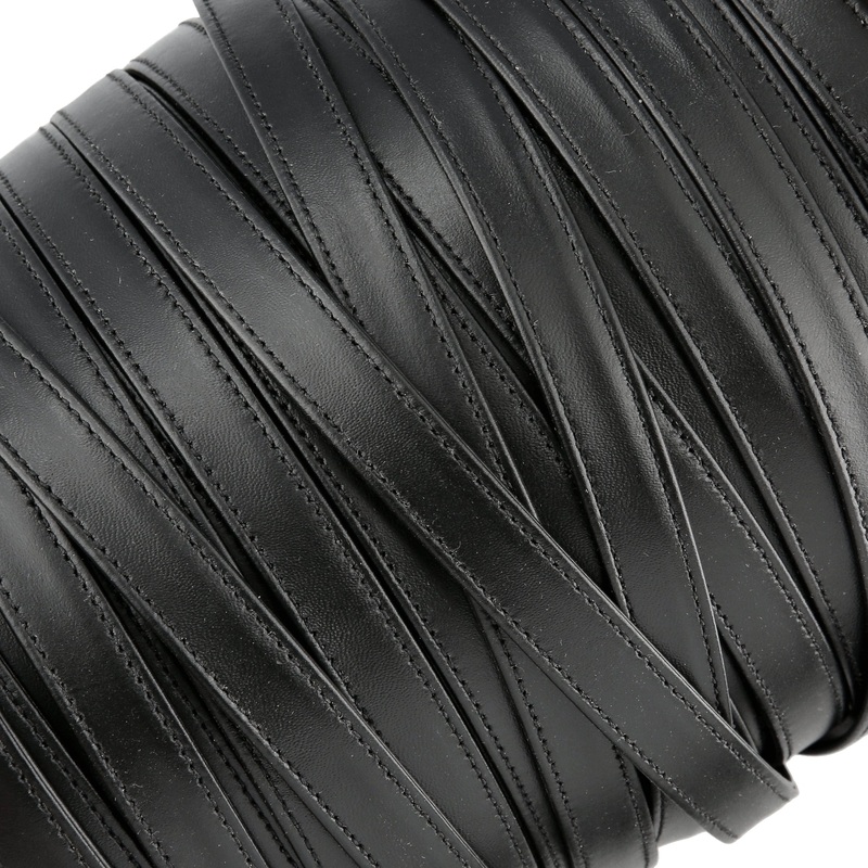 5/8 Black, Leather Strapping, Leather, #CALF-5-8-BLK